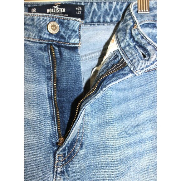 HOLLISTER Ultra High Rise Mom Jeans with Raw Hem - W24/L27 (Size 0R) - Picture 6 of 13